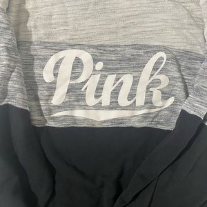 Black/Grey/White Crewneck Victoria Secret PINK sweatshirt. Size L.